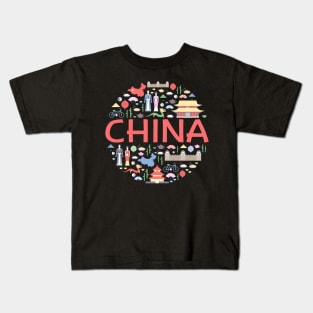 china concept Kids T-Shirt